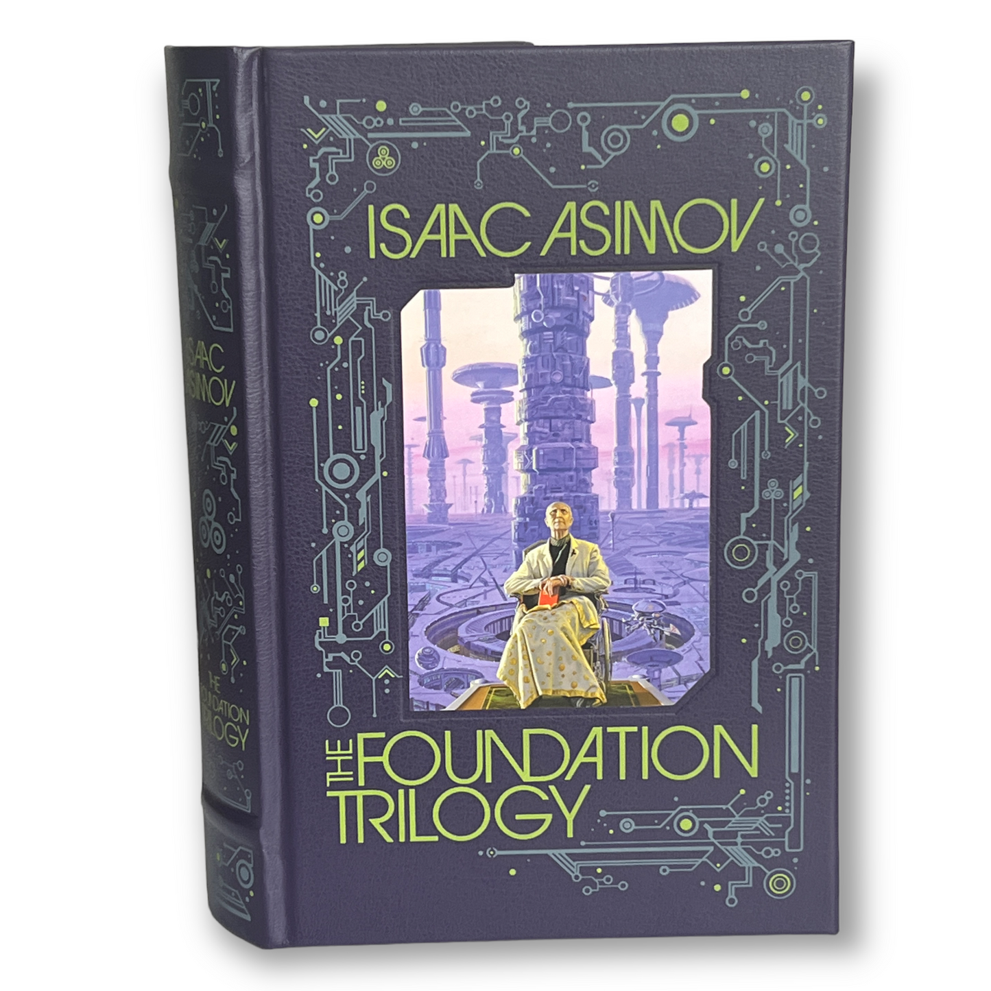 THE FOUNDATION TRILOGY by Isaac Asimov - Collectible Deluxe Special Illustrated Gift Edition - Leather Bound Hardcover - Classic Book