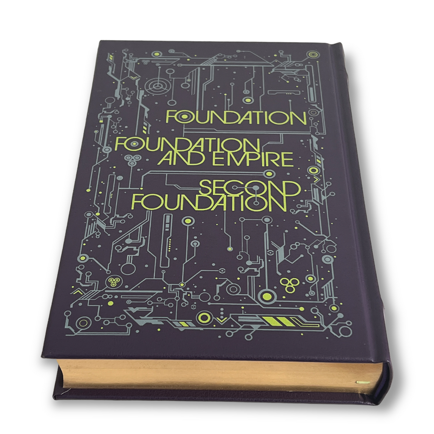 THE FOUNDATION TRILOGY by Isaac Asimov - Collectible Deluxe Special Illustrated Gift Edition - Leather Bound Hardcover - Classic Book