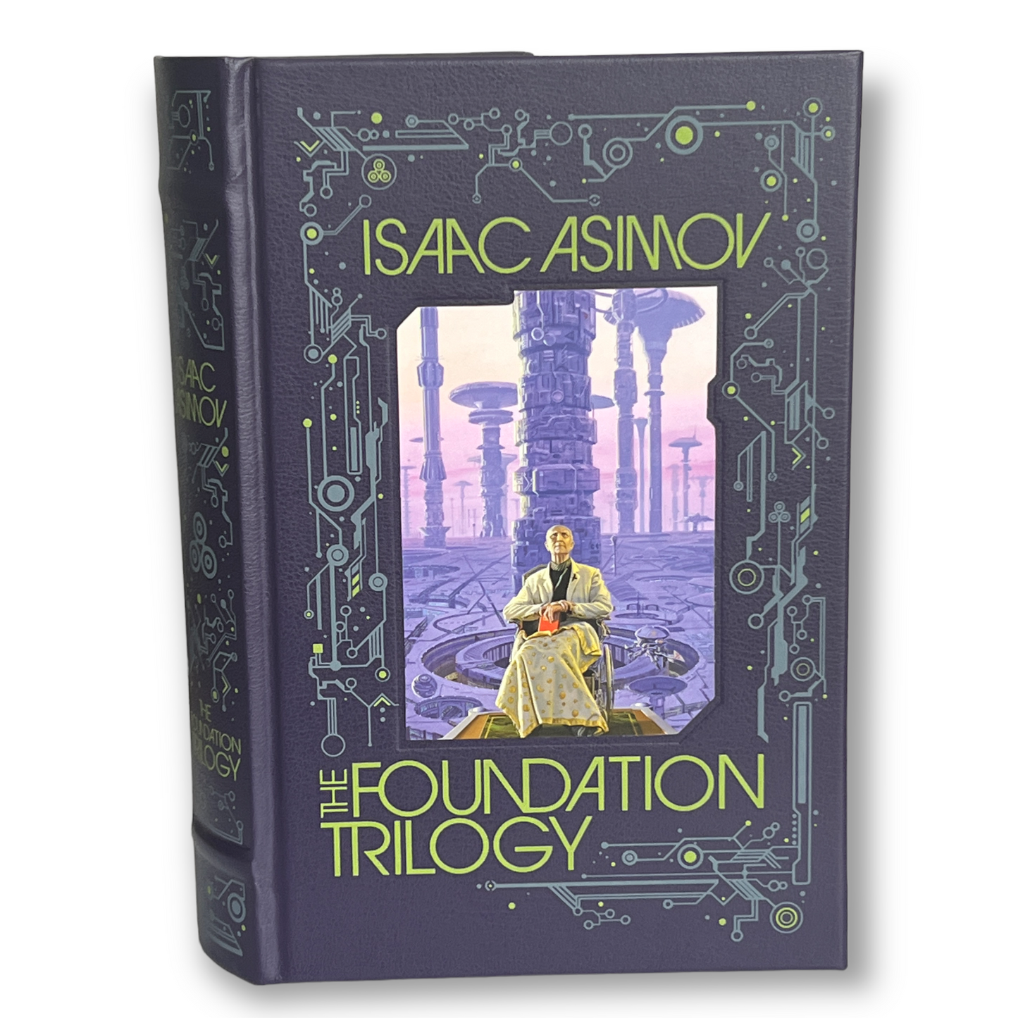 THE FOUNDATION TRILOGY by Isaac Asimov - Collectible Deluxe Special Illustrated Gift Edition - Leather Bound Hardcover - Classic Book