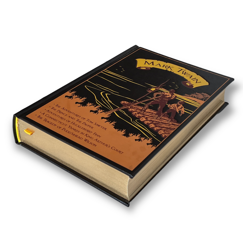 Mark Twain Five Novels: Tom Sawyer, Huckleberry Finn + 3 more - Collectible Leather Bound Hardcover Edition