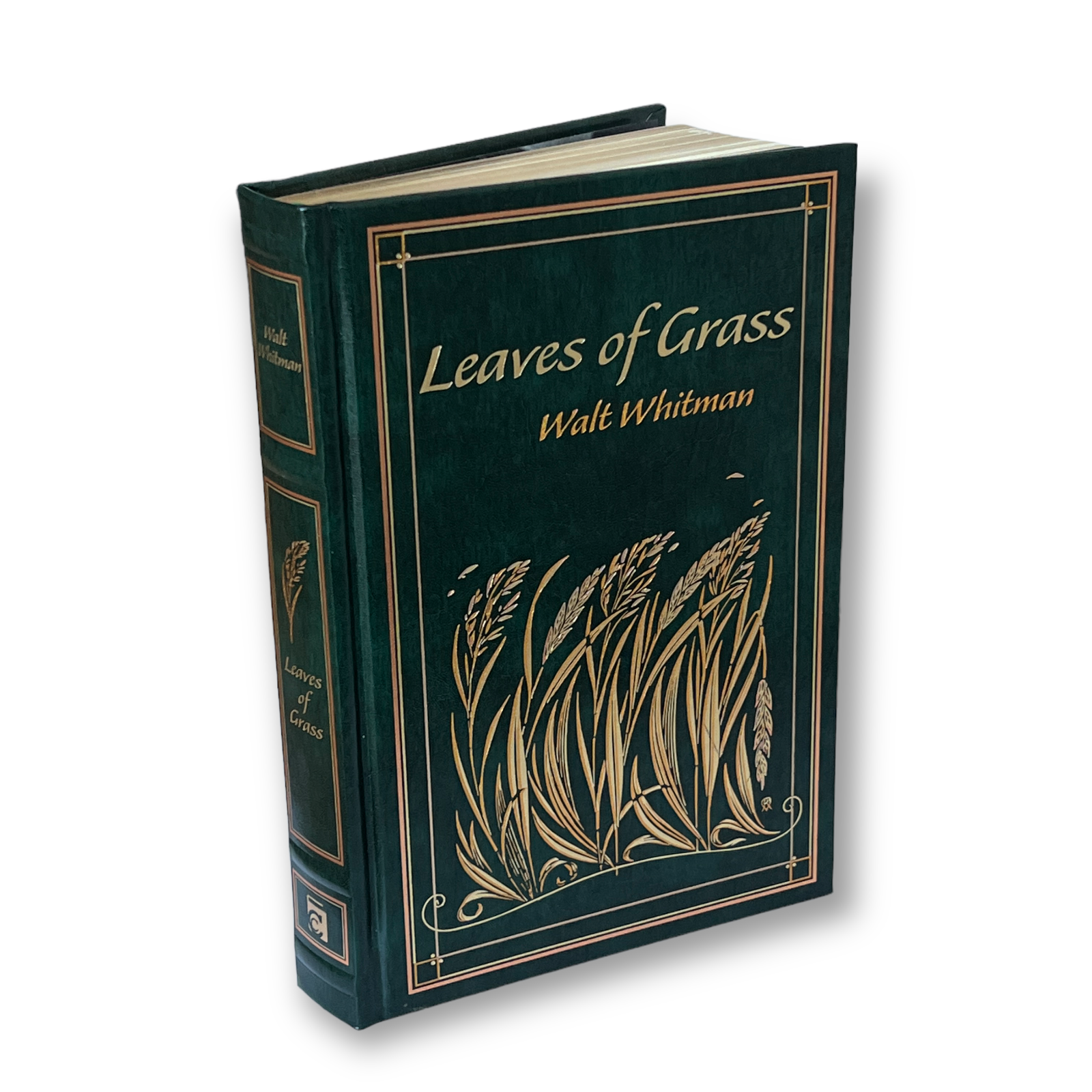 Leaves of Grass by Walt Whitman - Collectible Leather Bound Hardcover