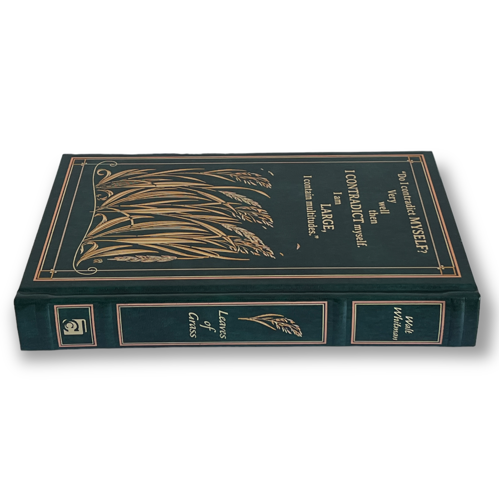 Leaves of Grass by Walt Whitman - Collectible Leather Bound Hardcover