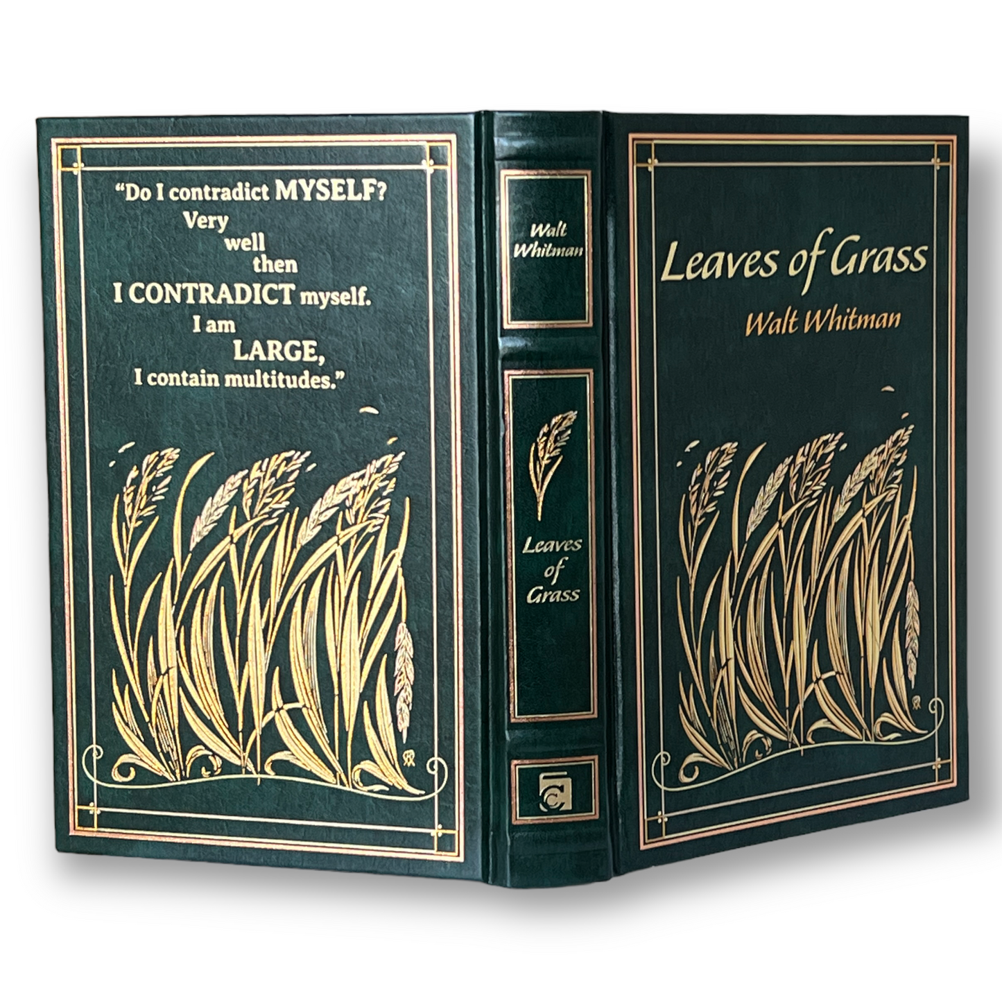 LEAVES OF GRASS by Walt Whitman - Collectible Deluxe Special Gift Edition - Leather Bound Hardcover - Best Selling - Classic Book