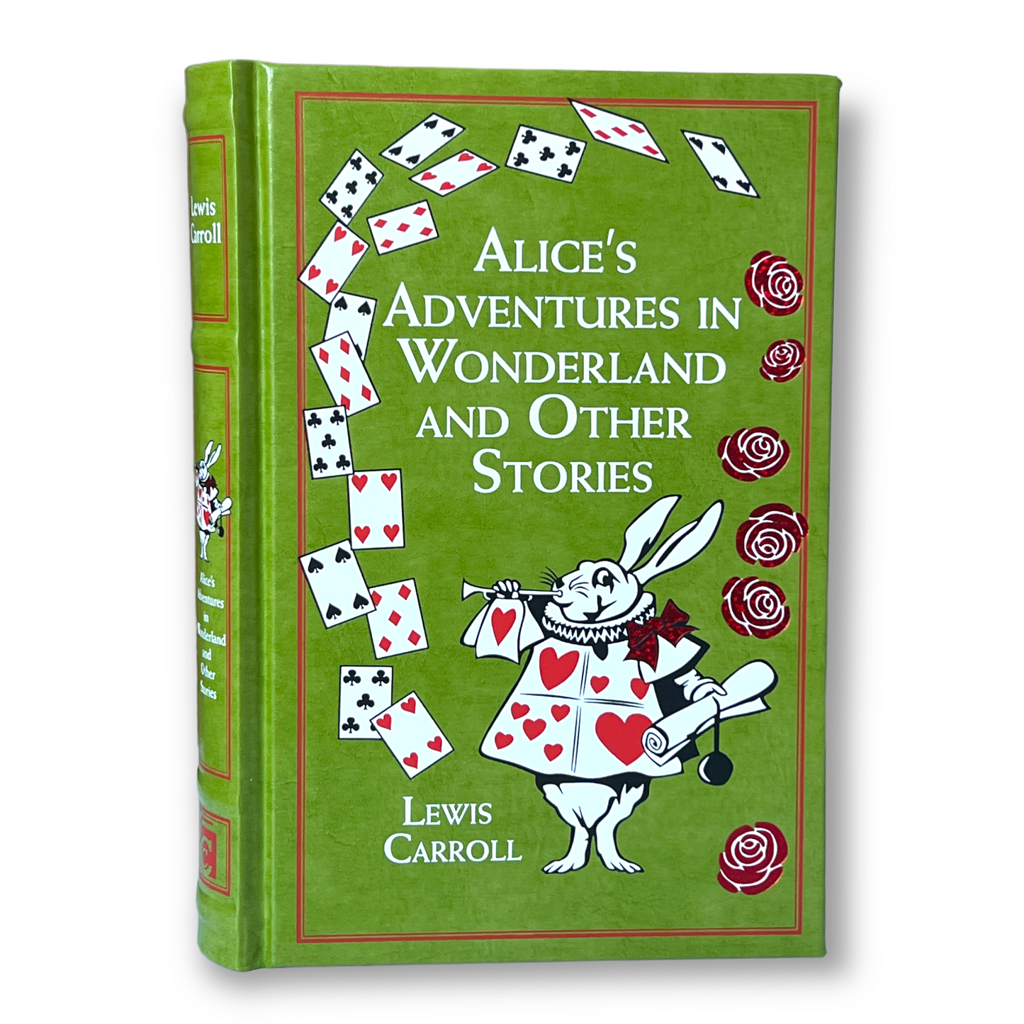 ALICE'S ADVENTURES In Wonderland & more by Lewis Carroll - Collectible Deluxe Illustrated Edition - Leather Bound Hardcover - Classic Book