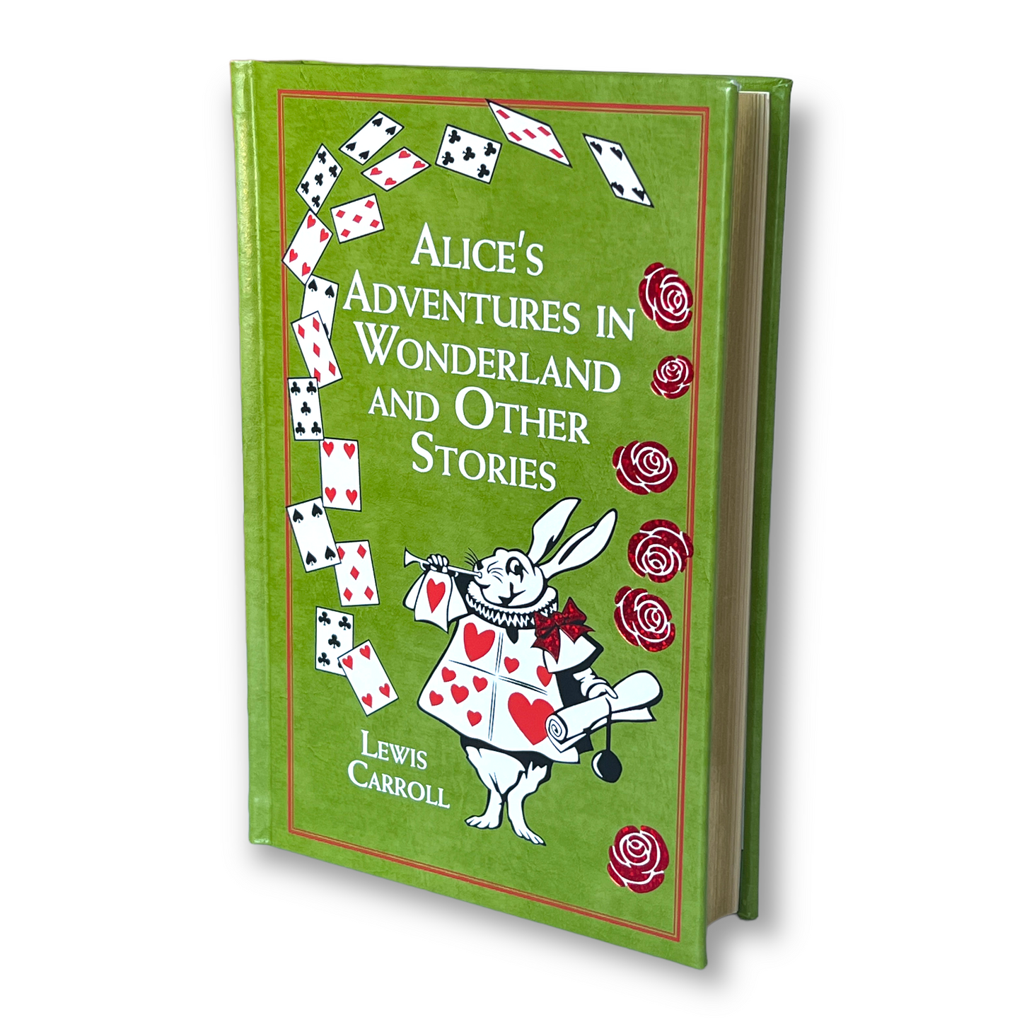 ALICE'S ADVENTURES In Wonderland & more by Lewis Carroll - Collectible Deluxe Illustrated Edition - Leather Bound Hardcover - Classic Book