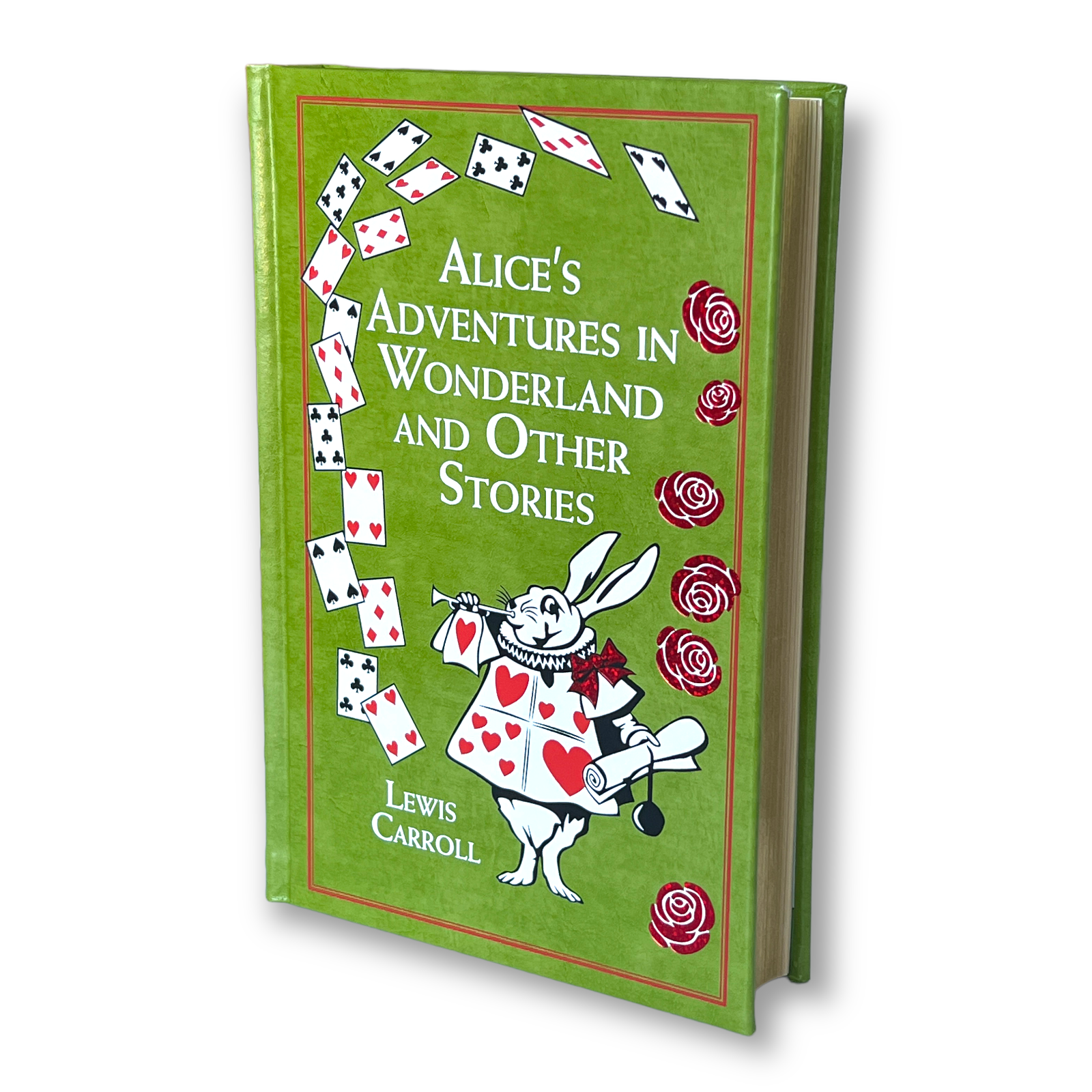 ALICE'S ADVENTURES In Wonderland & more by Lewis Carroll - Collectible Deluxe Illustrated Edition - Leather Bound Hardcover - Classic Book