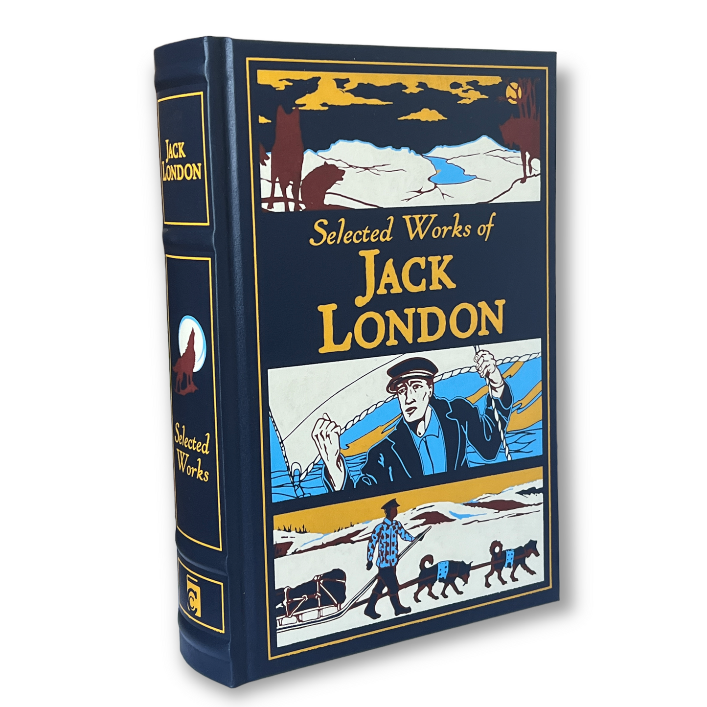 JACK LONDON: The Call Of The Wild, White Fang & more - Collectible Deluxe Special Gift Edition - Leather Bound Hardcover - Classic Book