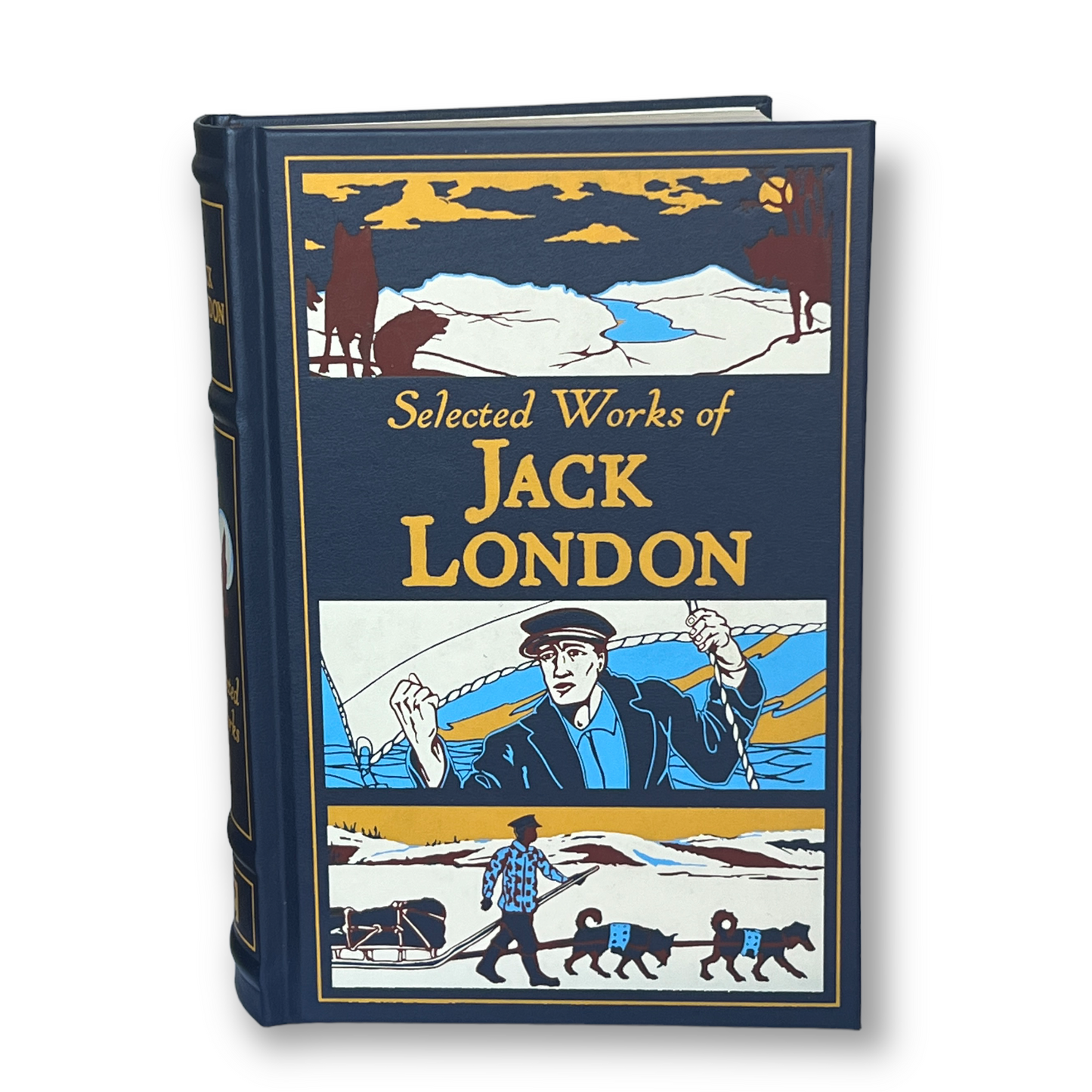 JACK LONDON: The Call Of The Wild, White Fang & more - Collectible Deluxe Special Gift Edition - Leather Bound Hardcover - Classic Book