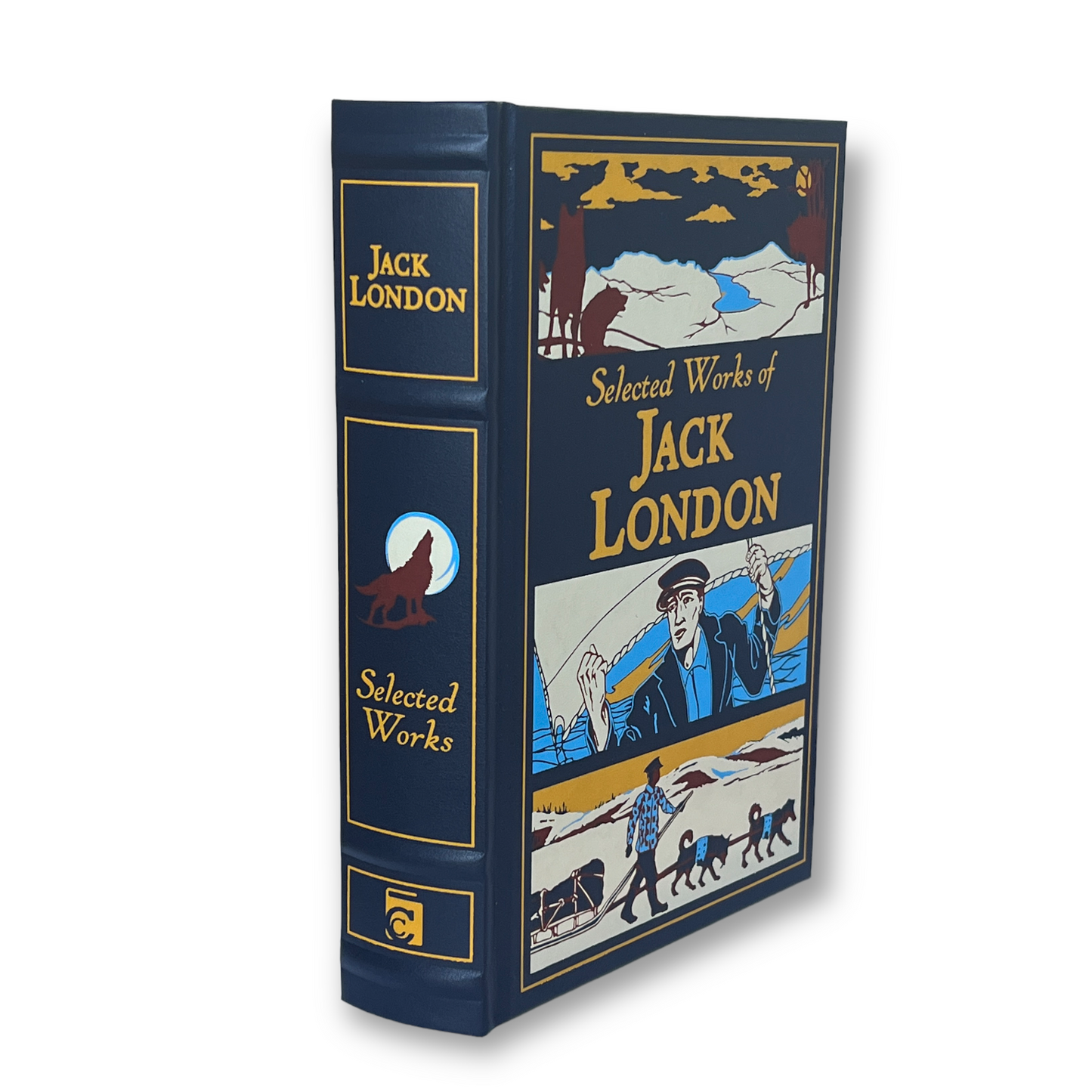 JACK LONDON: The Call Of The Wild, White Fang & more - Collectible Deluxe Special Gift Edition - Leather Bound Hardcover - Classic Book