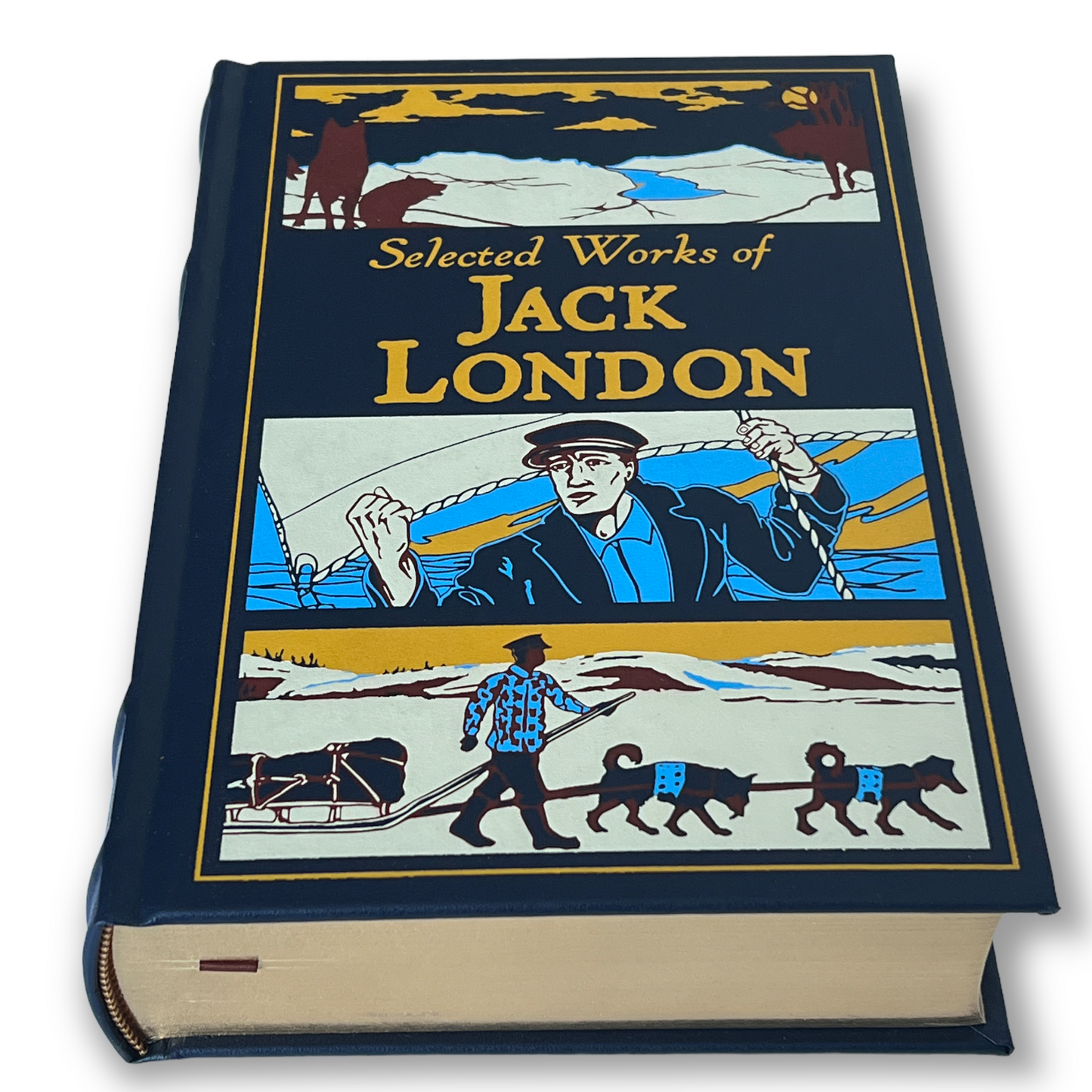 JACK LONDON: The Call Of The Wild, White Fang & more - Collectible Deluxe Special Gift Edition - Leather Bound Hardcover - Classic Book