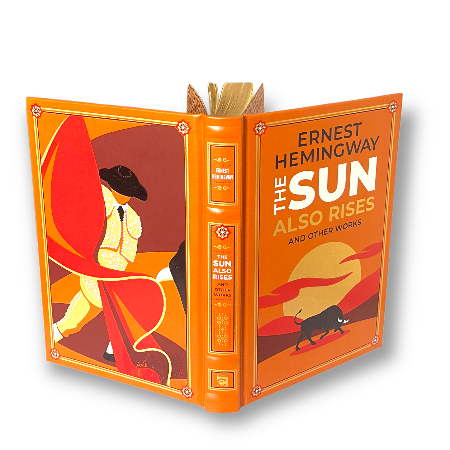 The SUN ALSO RISES & Other Works by Ernest Hemingway - Collectible Deluxe Special Gift Edition - Leather Bound Hardcover - Classic Book