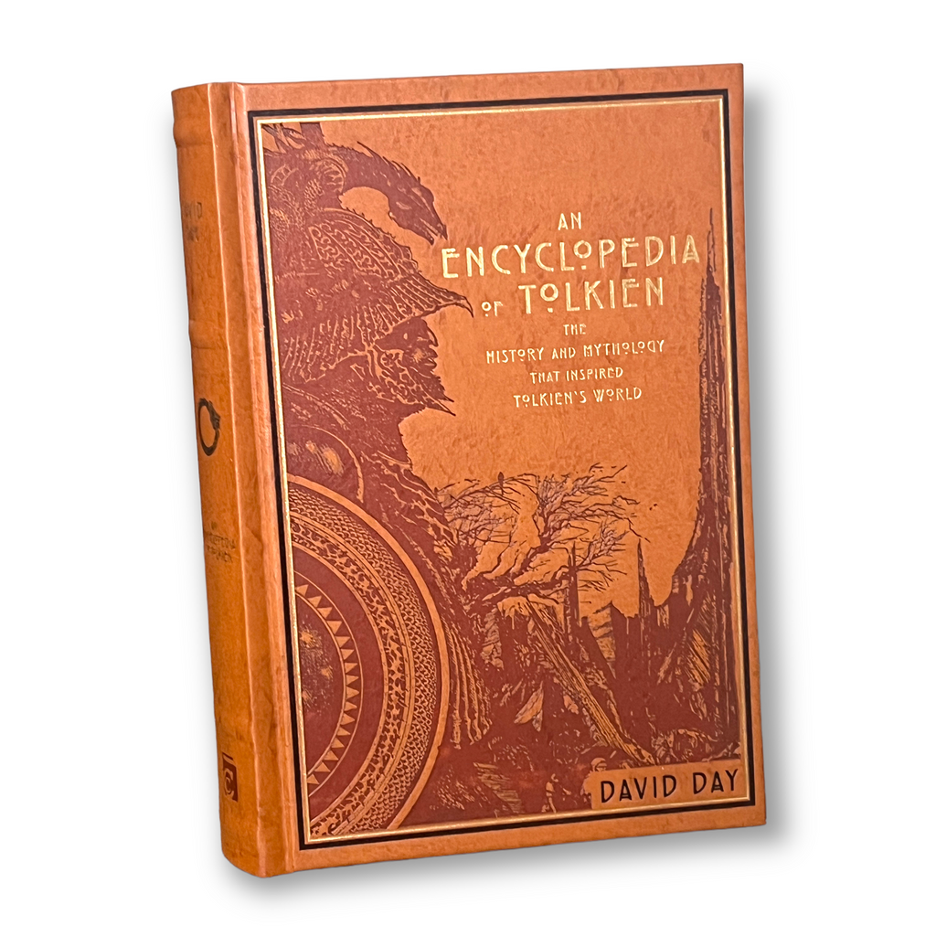 An Encyclopedia of Tolkien by David Day - Collectible Deluxe Special Gift Edition - ILLUSTRATED Leather Bound Hardcover - Classic Book