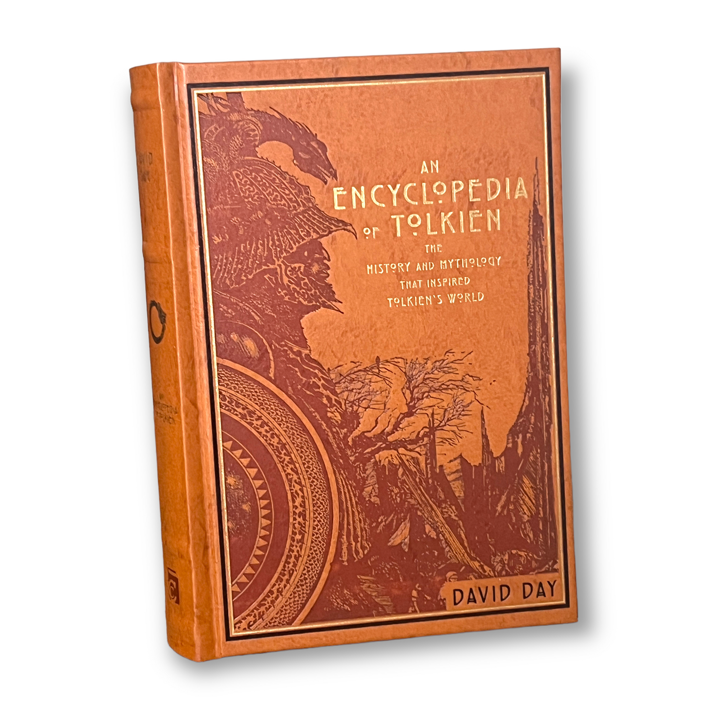 An ENCYCLOPEDIA Of TOLKIEN by David Day - Collectible Deluxe Special Gift Edition - ILLUSTRATED Leather Bound Hardcover - Classic Book