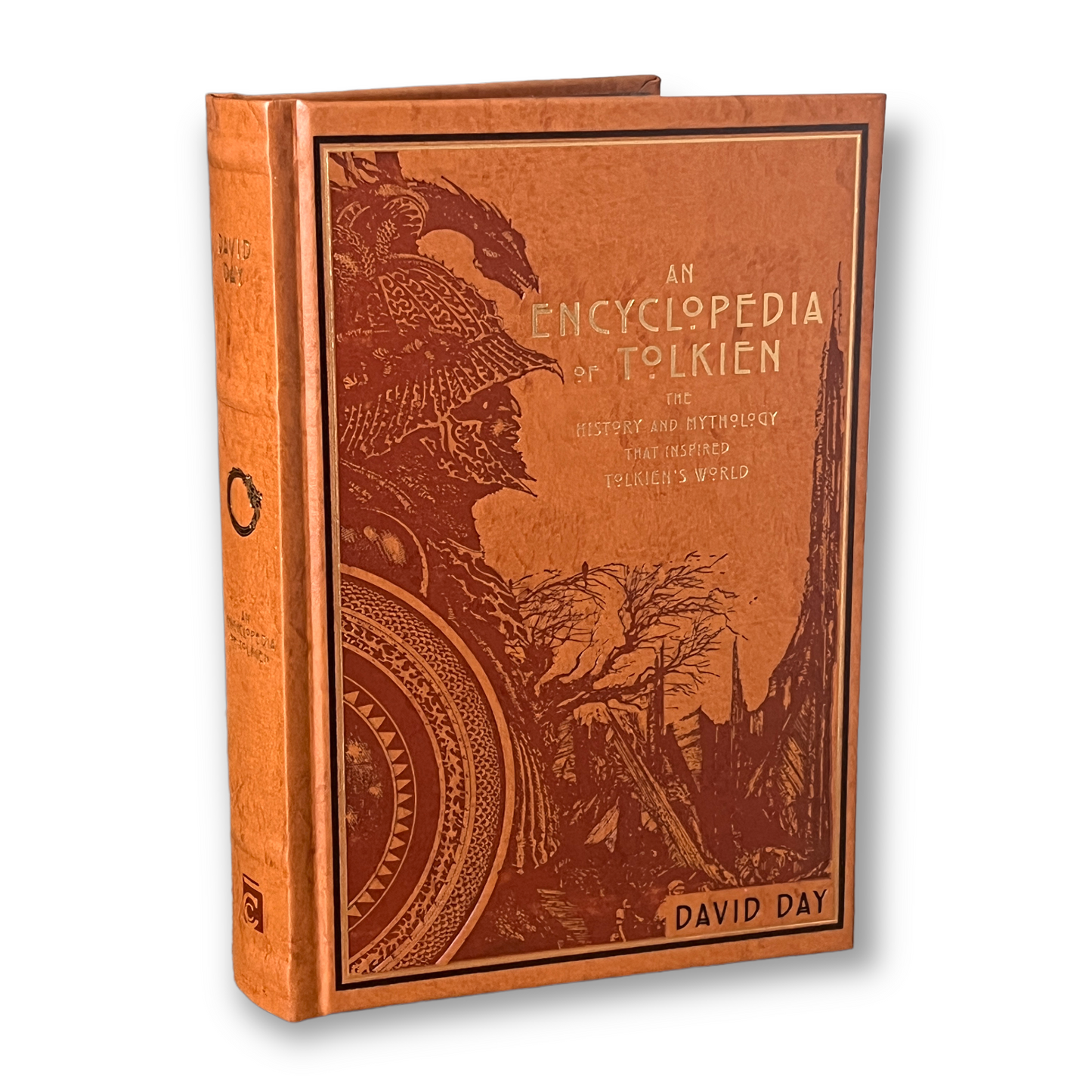 An ENCYCLOPEDIA Of TOLKIEN by David Day - Collectible Deluxe Special Gift Edition - ILLUSTRATED Leather Bound Hardcover - Classic Book