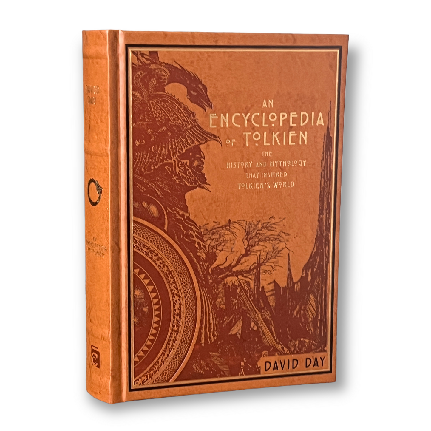 An ENCYCLOPEDIA Of TOLKIEN by David Day - Collectible Deluxe Special Gift Edition - ILLUSTRATED Leather Bound Hardcover - Classic Book