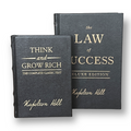 2-Book Set: Think And Grow Rich & The Law Of Success by Napoleon Hill - Collectible Leather Bound Hardcover