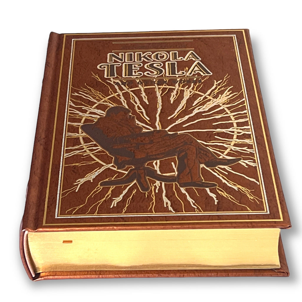 The Autobiography of Nikola Tesla and Other Works by Thomas Martin - Collectible Illustrated Leather Bound Hardcover