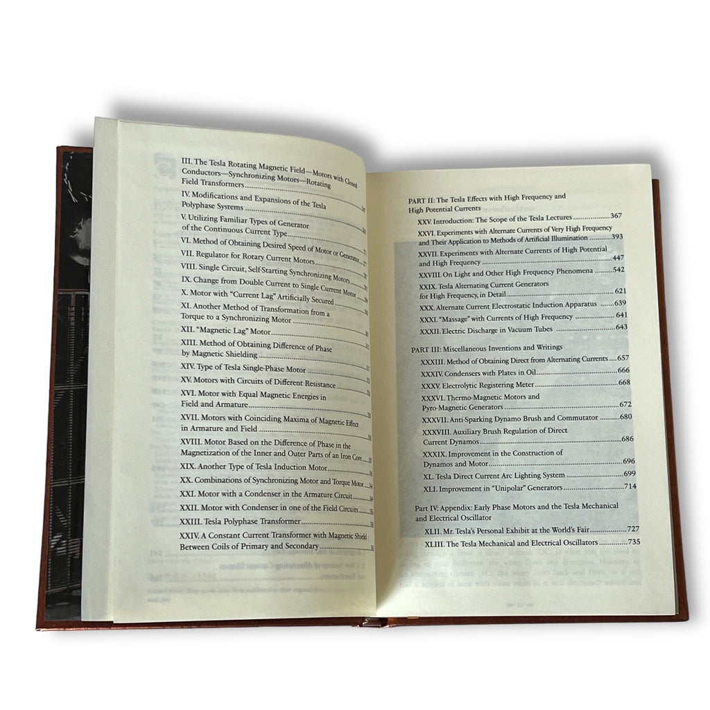 The Autobiography of Nikola Tesla and Other Works by Thomas Martin - Collectible Illustrated Leather Bound Hardcover
