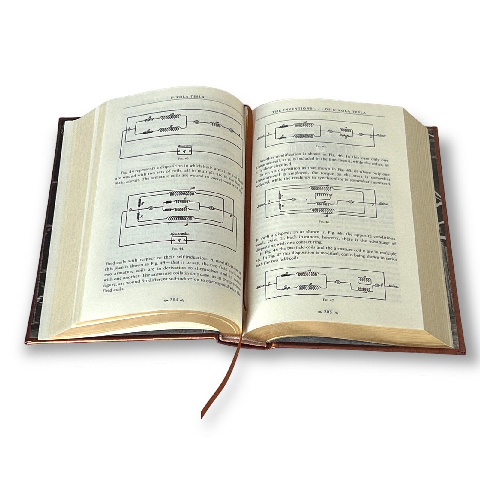 The Autobiography of Nikola Tesla and Other Works by Thomas Martin - Collectible Illustrated Leather Bound Hardcover