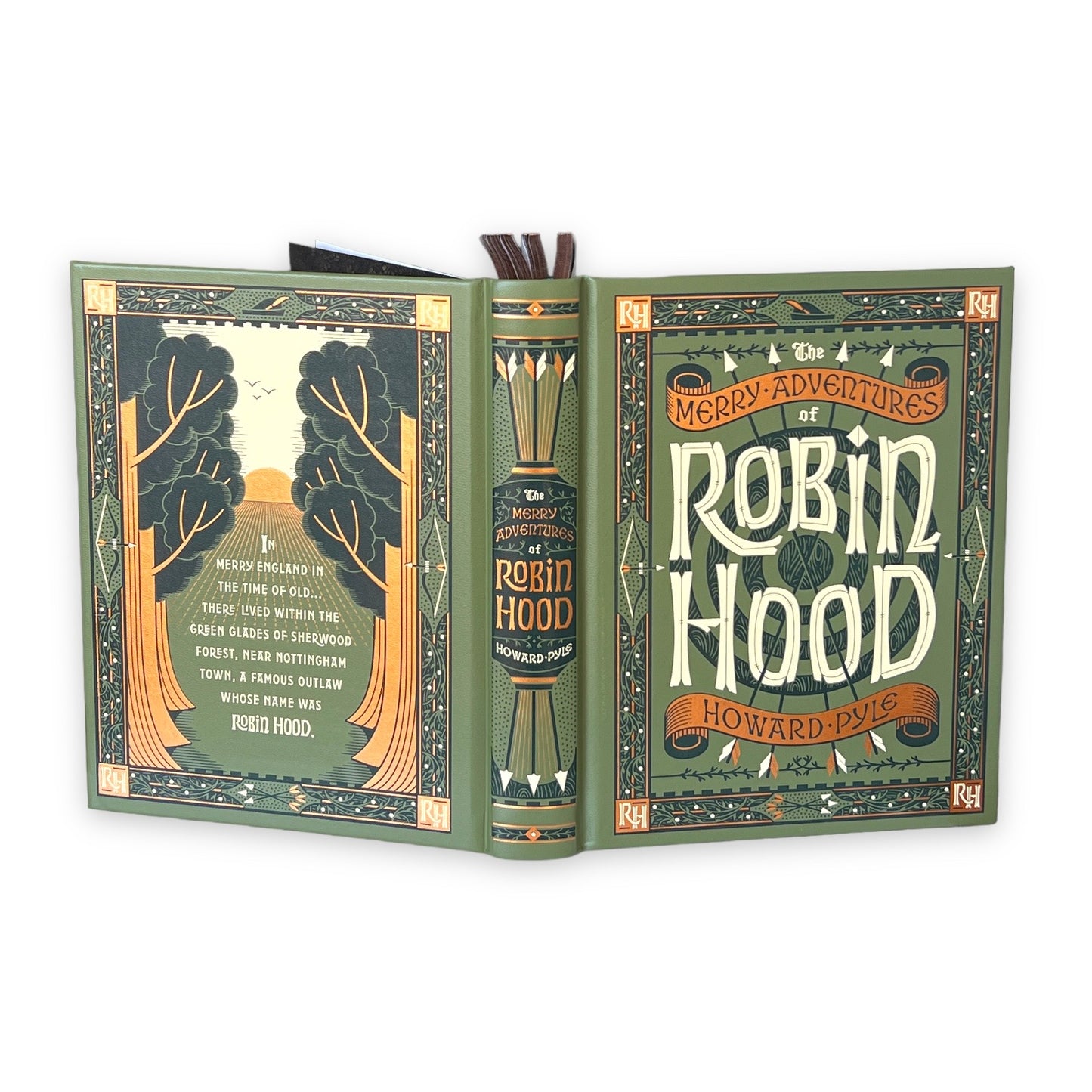 ROBIN HOOD by Howard Pyle The Merry ADVENTURES - Collectible Deluxe Special Illustrated Gift Edition - Leather Bound Hardcover Classic Book