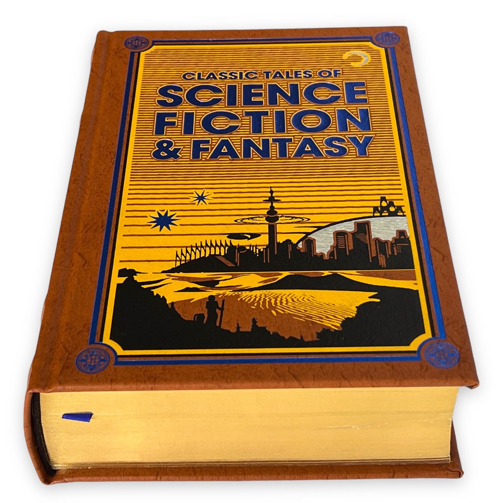 Classic Tales of Science Fiction & Fantasy: Jules Verne, H.G Wells + 8 more - Collectible Leather Bound Hardcover