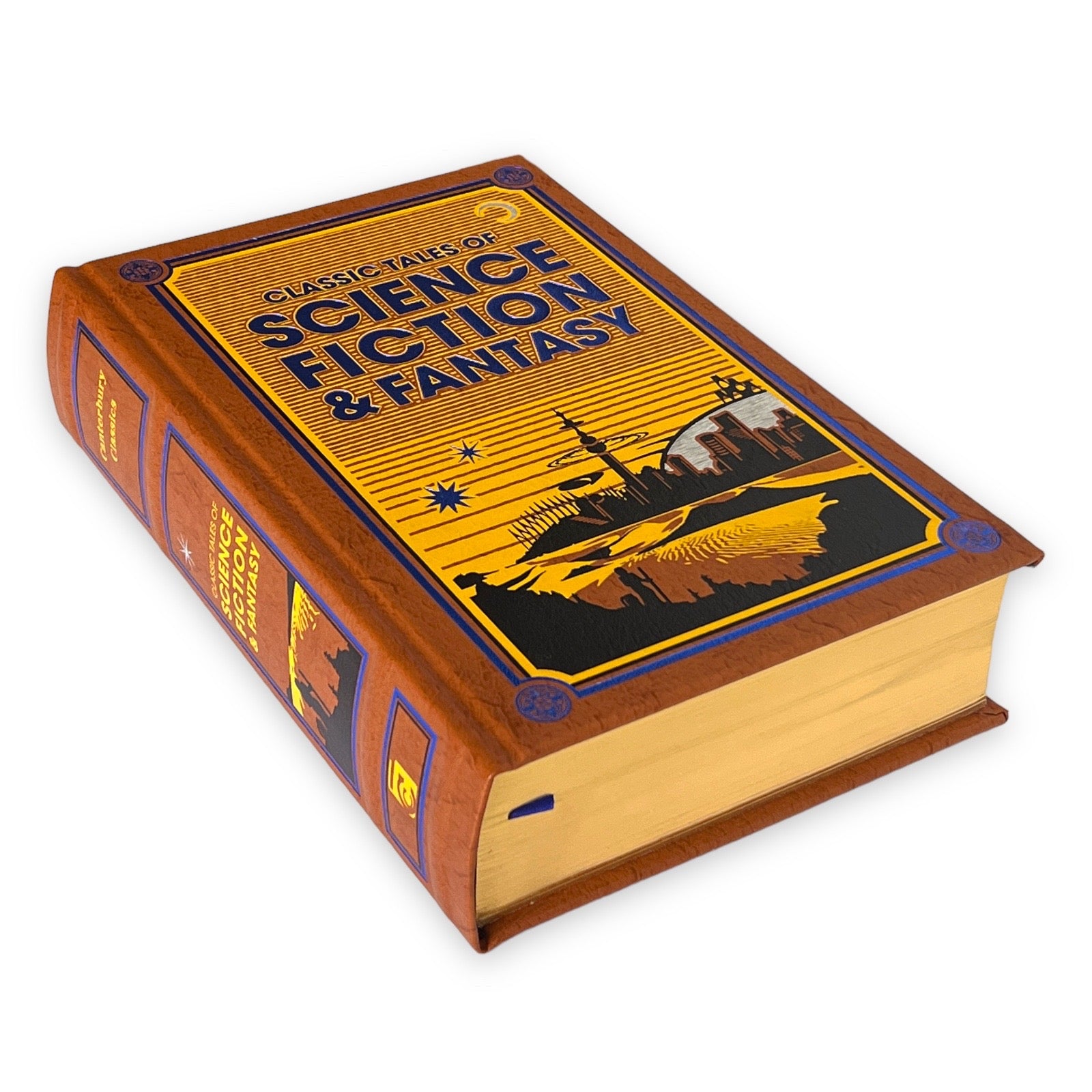Classic Tales of Science Fiction & Fantasy: Jules Verne, H.G Wells + 8 more - Collectible Leather Bound Hardcover