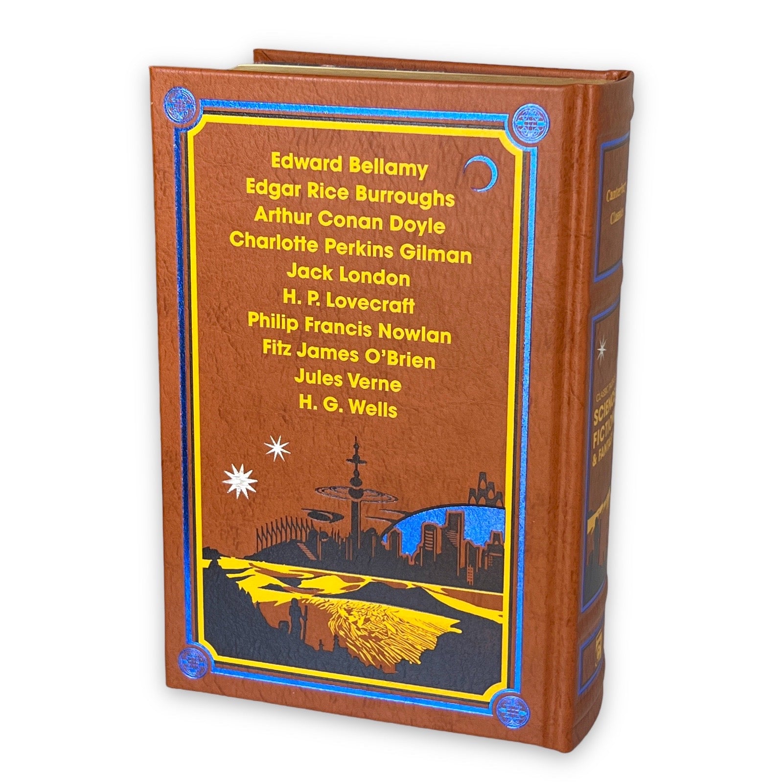 Classic Tales of Science Fiction & Fantasy: Jules Verne, H.G Wells + 8 more - Collectible Leather Bound Hardcover
