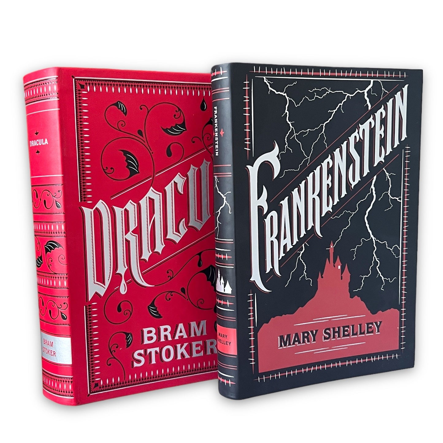 2-Book Set: Dracula by Bram Stoker & Frankenstein by Mary Shelley - Collectible Flexi Bound Faux Leather Cover