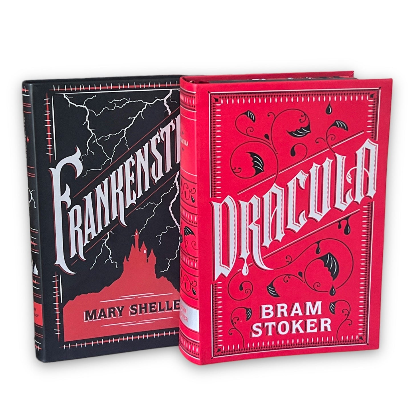 2 Books SET: DRACULA by Bram Stoker & FRANKENSTEIN by Mary Shelley - Flexi Bound Faux Leather Cover
