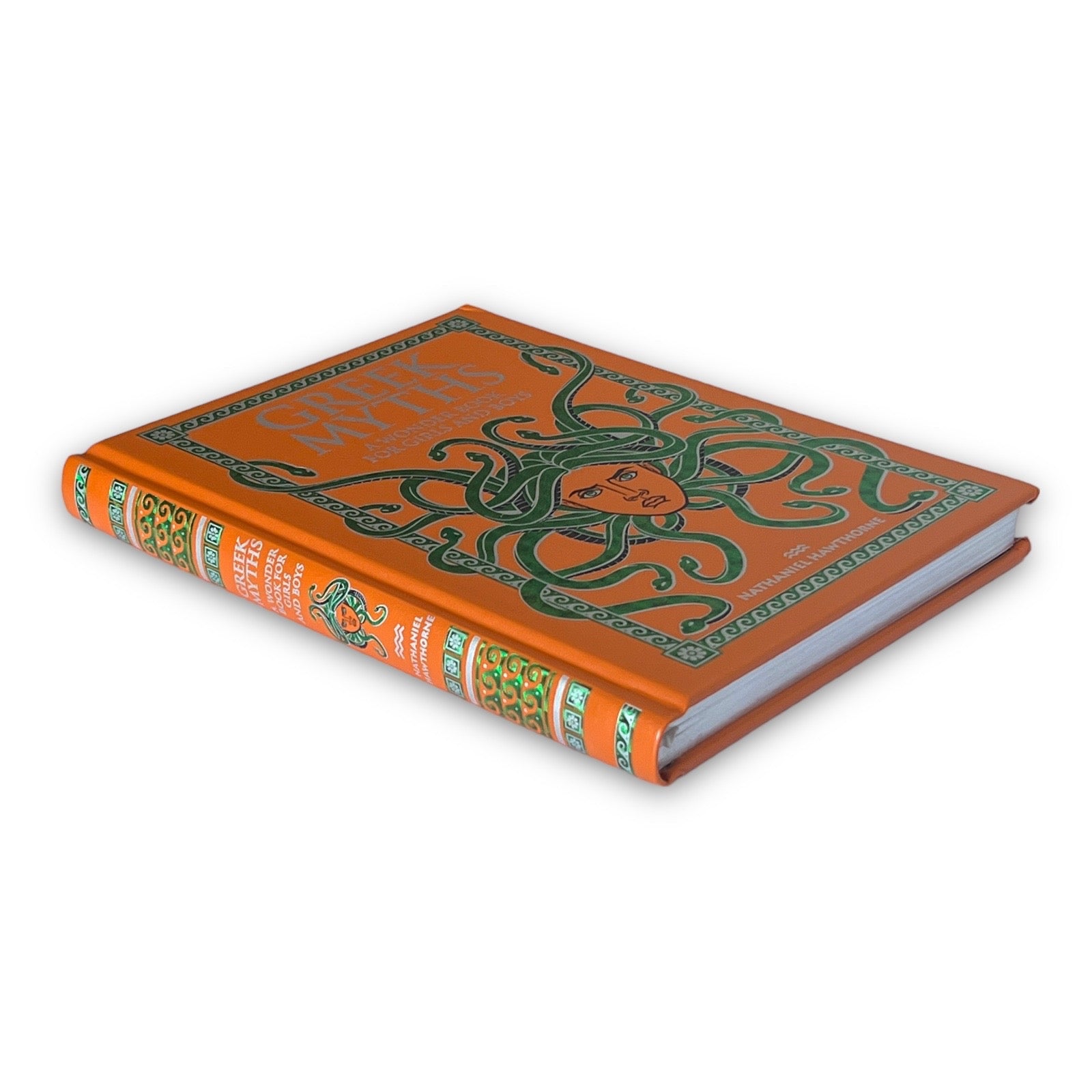 Greek Myths: A Wonder Book for Girls and Boys by Nathaniel Hawthorne - Collectible Illustrated Leather Bound Hardcover
