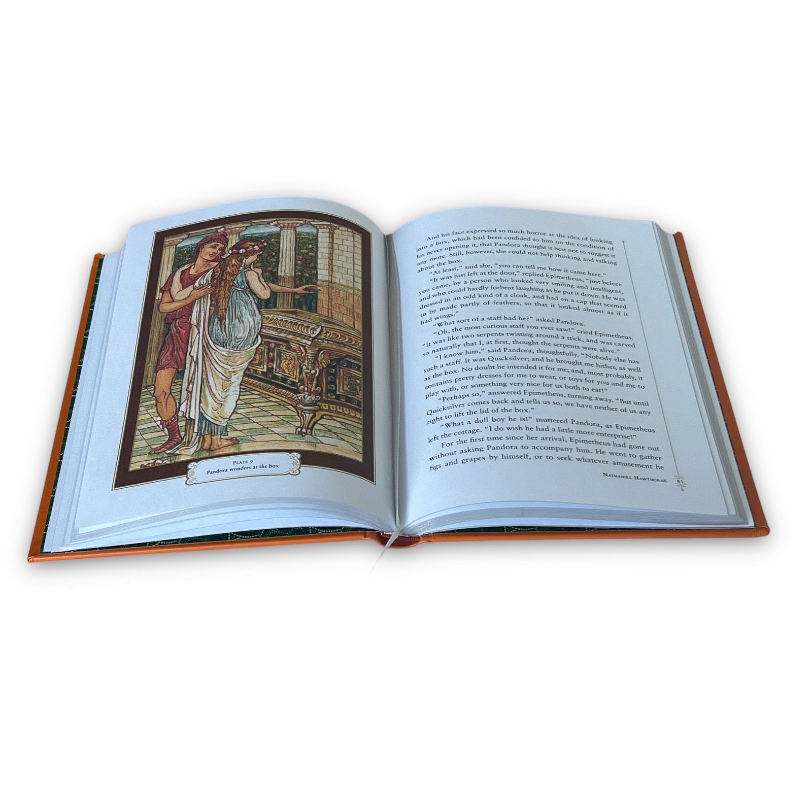 Greek Myths: A Wonder Book for Girls and Boys by Nathaniel Hawthorne - Collectible Illustrated Leather Bound Hardcover