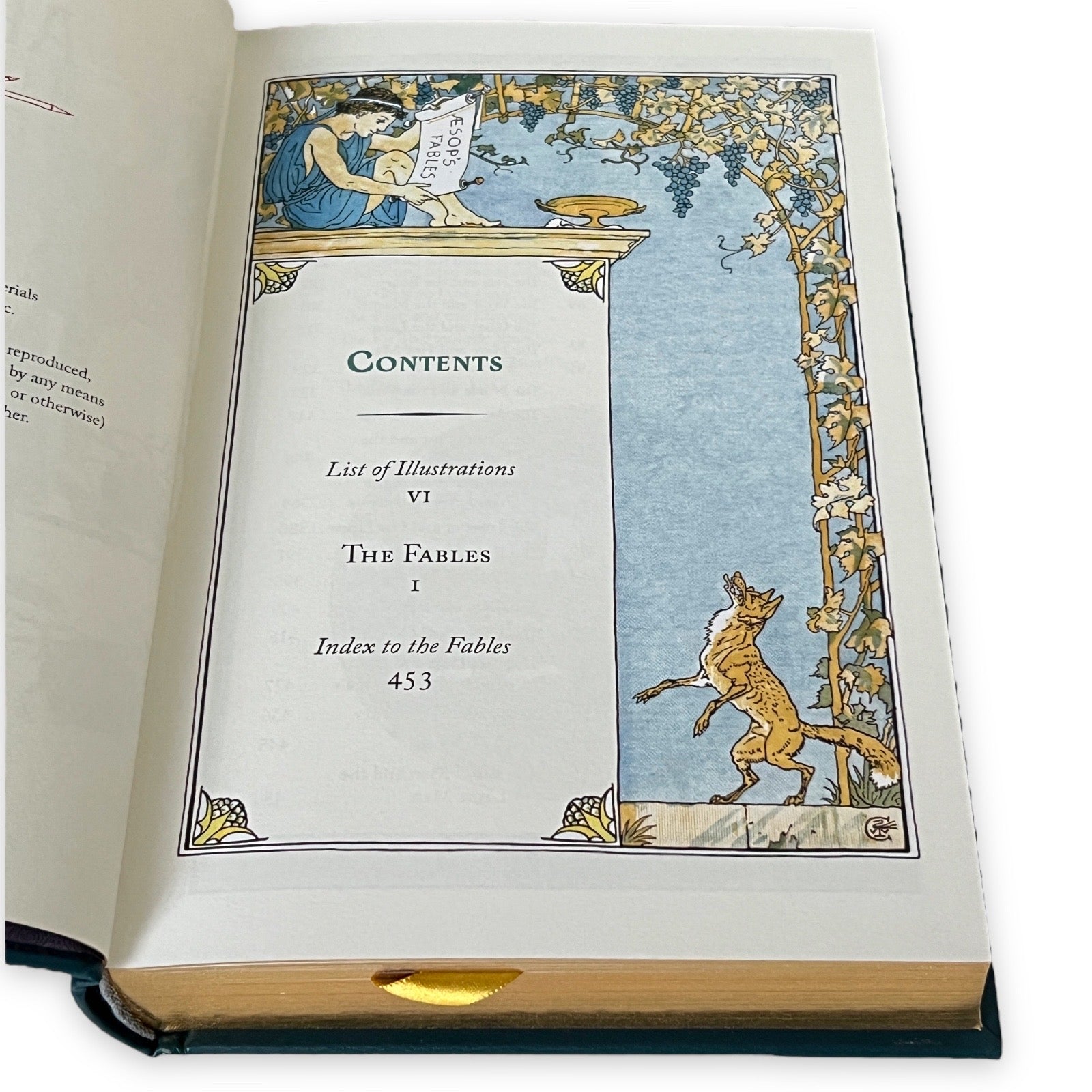 Aesop's Illustrated Fables Fairy Tales - Collectible Leather Bound Hardcover