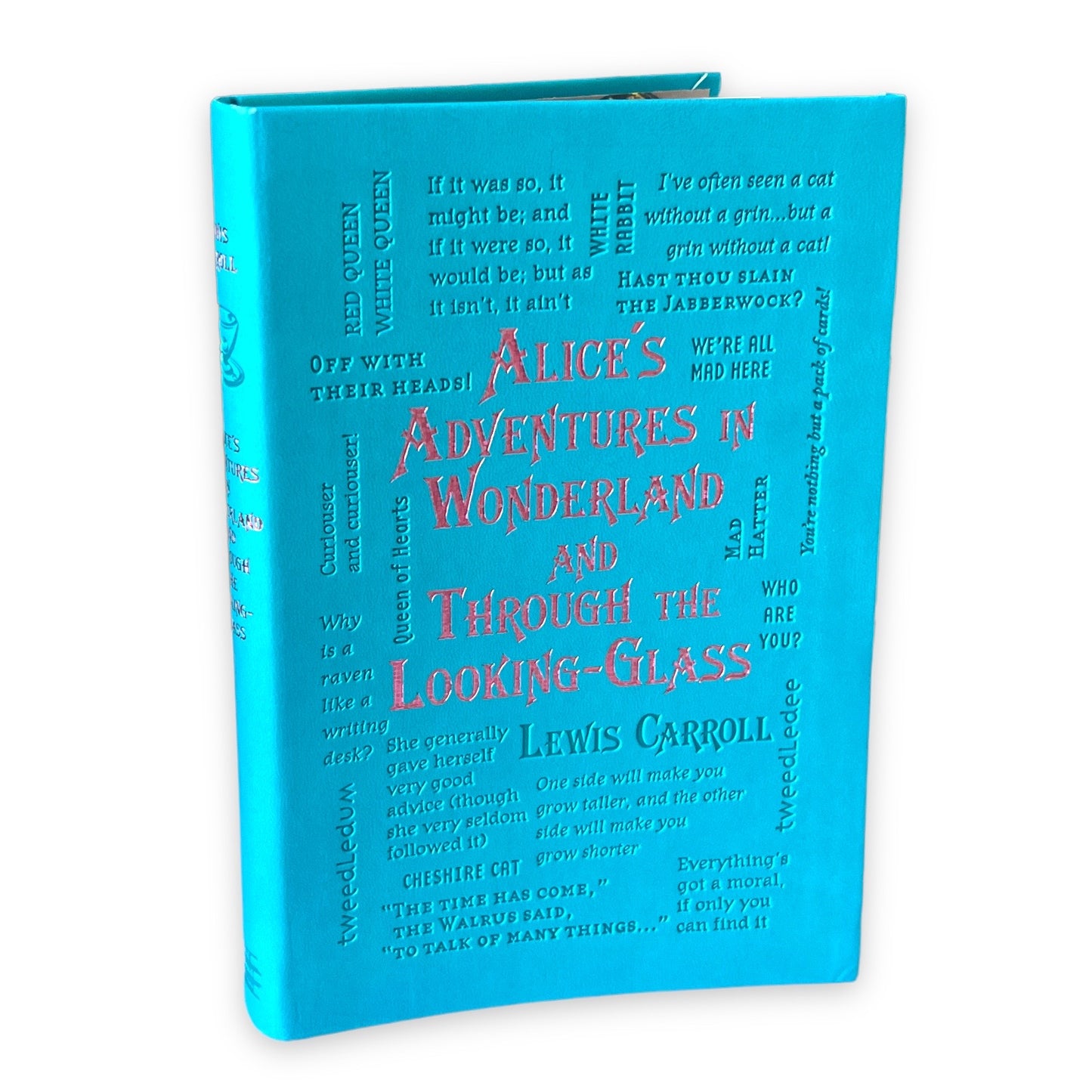 ALICE'S ADVENTURES & Through Looking-Glass by Lewis Carroll - ILLUSTRATED Collectible Deluxe Edition - Soft Leather Feel Cover Classic Book