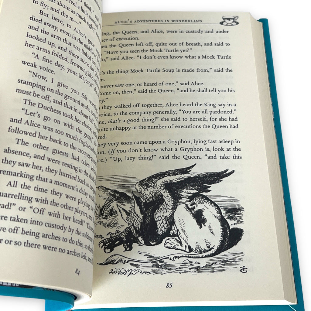 ALICE'S ADVENTURES & Through Looking-Glass by Lewis Carroll - ILLUSTRATED Collectible Deluxe Edition - Soft Leather Feel Cover Classic Book