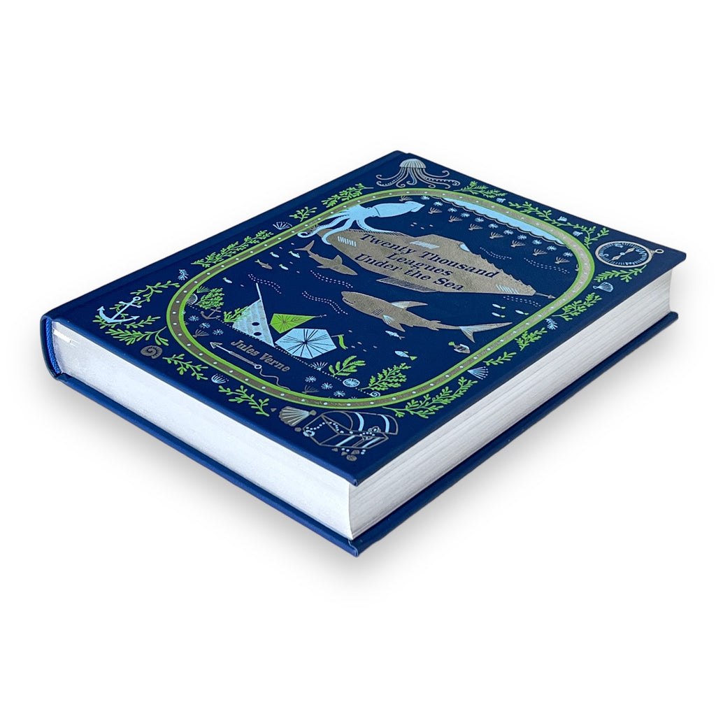 Twenty Thousand Leagues Under the Sea by Jules Verne - Collectible ILLUSTRATED Leather Bound Hardcover