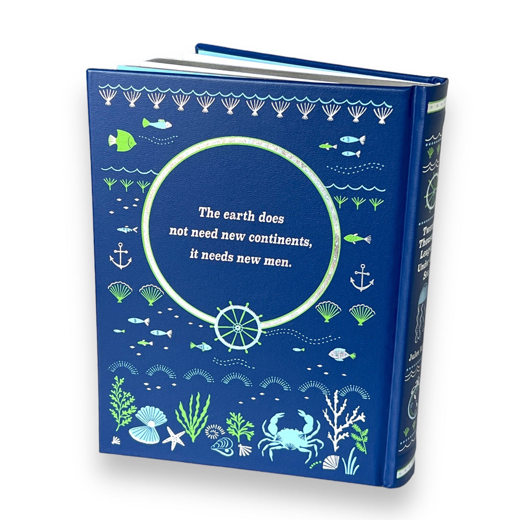 Twenty Thousand Leagues Under the Sea by Jules Verne - Collectible ILLUSTRATED Leather Bound Hardcover