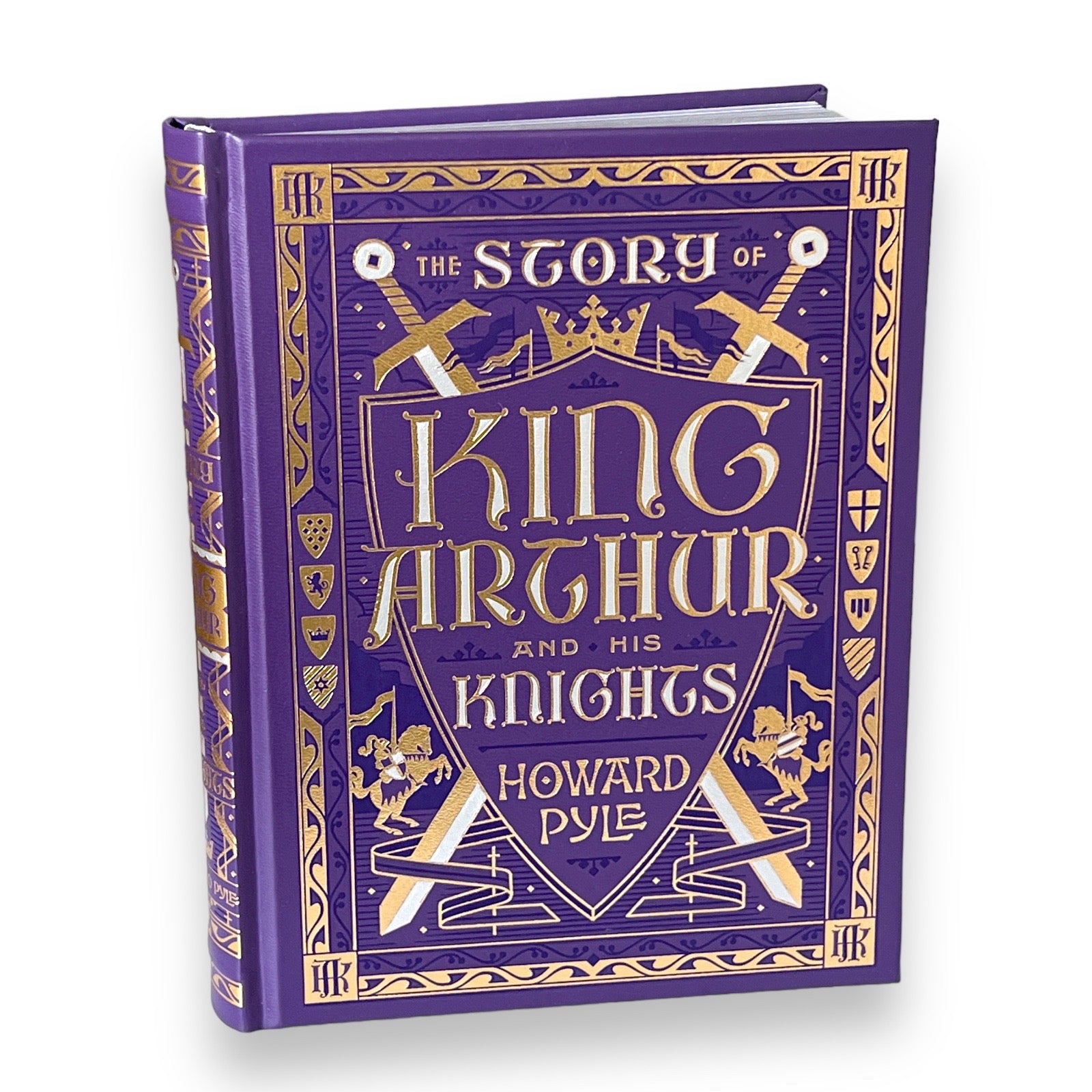 The Story of King Arthur and His Knights by Howard Pyle - Collectible Illustrated Gilded Leather Bound Hardcover