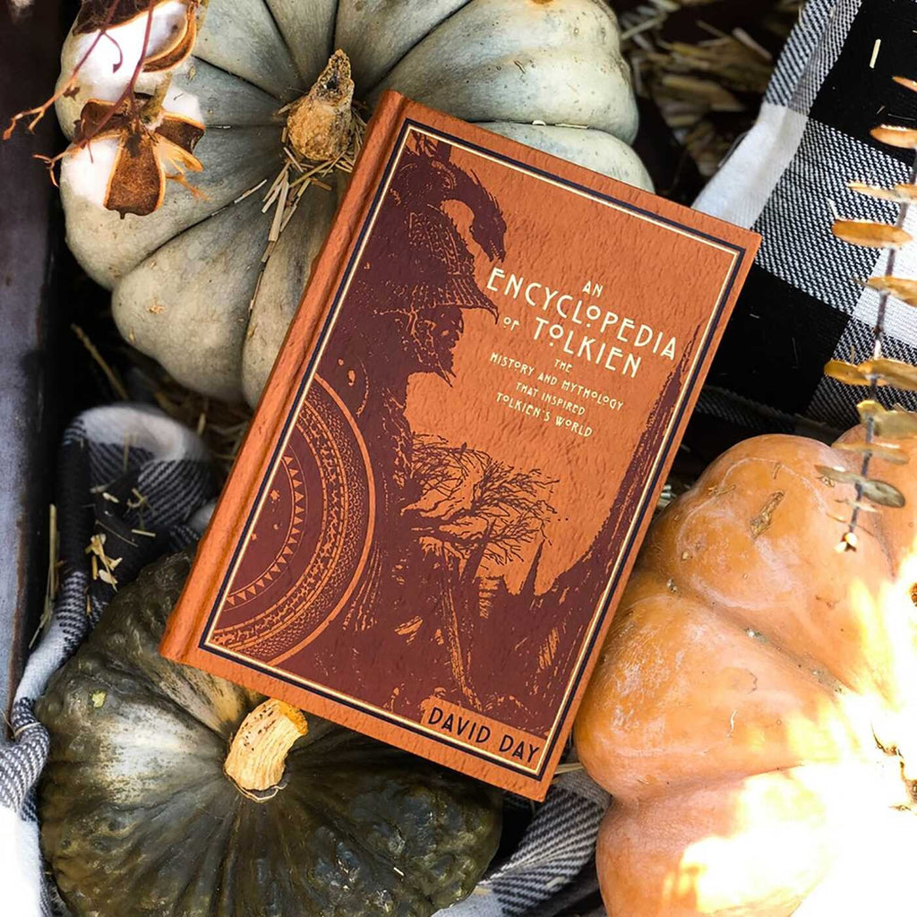 An Encyclopedia of Tolkien by David Day - Collectible Deluxe Special Gift Edition - ILLUSTRATED Leather Bound Hardcover - Classic Book