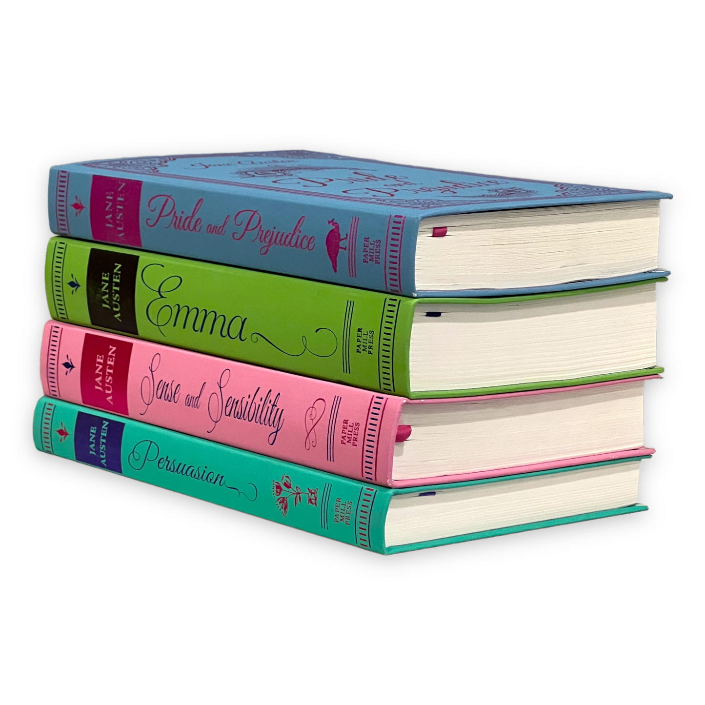 4-Book Set: Pride & Prejudice, Persuasion, Sense & Sensibility, Emma by Jane Austen - Collectible Imitation Leather Flexi Cover