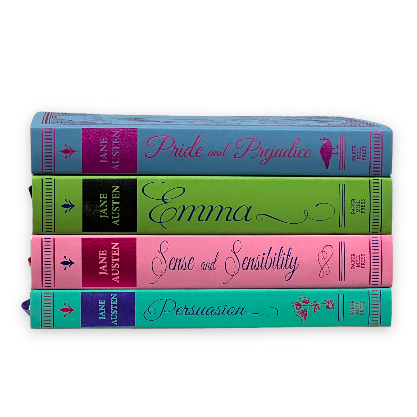 4-Book Set: Pride & Prejudice, Persuasion, Sense & Sensibility, Emma by Jane Austen - Collectible Imitation Leather Flexi Cover