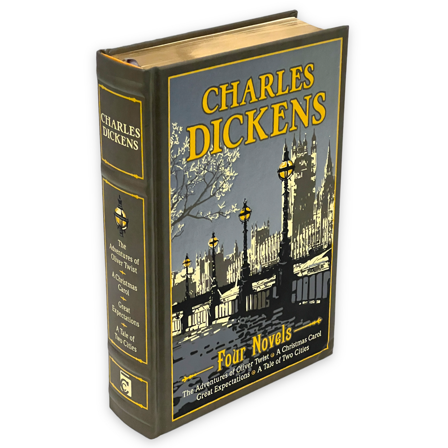 CHARLES DICKENS 4 novels: Great Expectations +3 - Collectible Deluxe Edition - Leather Bound Hardcover - Best Seller - Classic Book