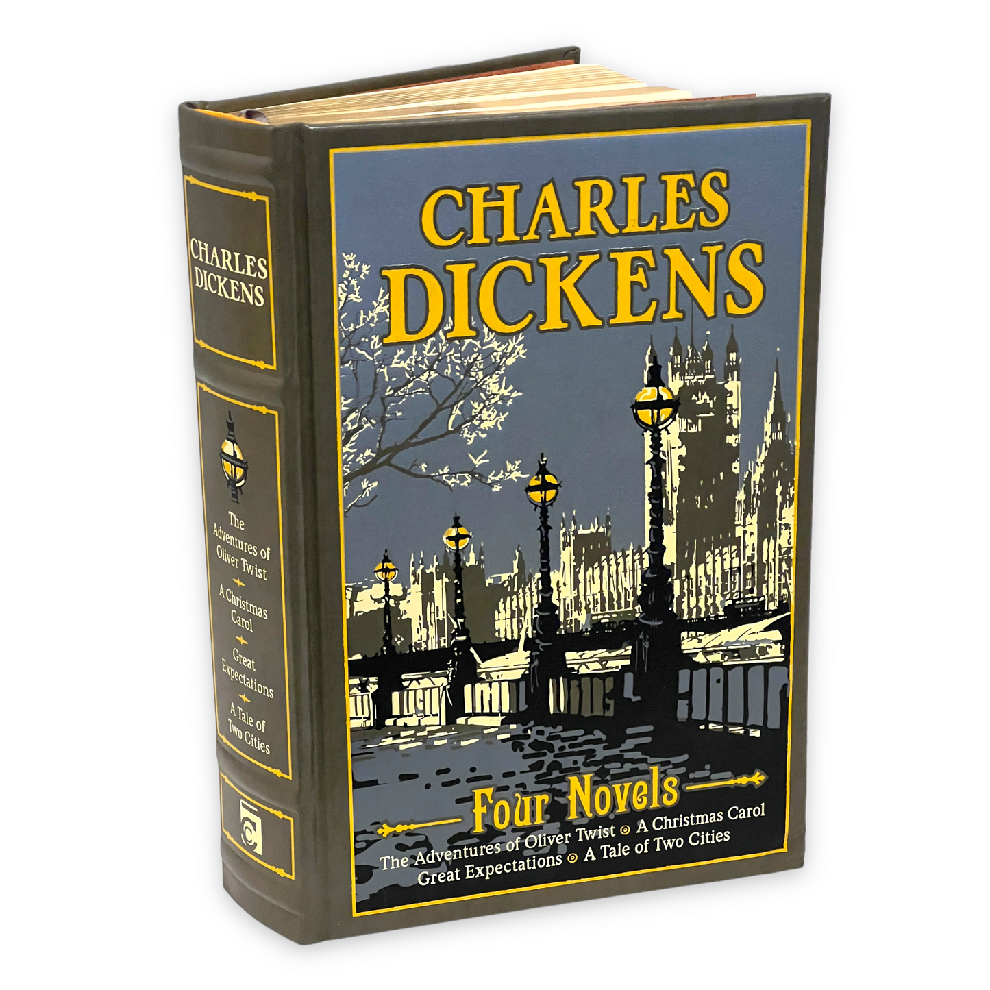 CHARLES DICKENS 4 novels: Great Expectations +3 - Collectible Deluxe Edition - Leather Bound Hardcover - Best Seller - Classic Book