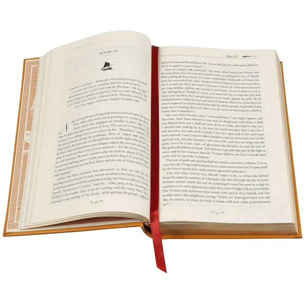 Iliad & Odyssey by Homer translated by Samuel Butler - Collectible Leather Bound Hardcover