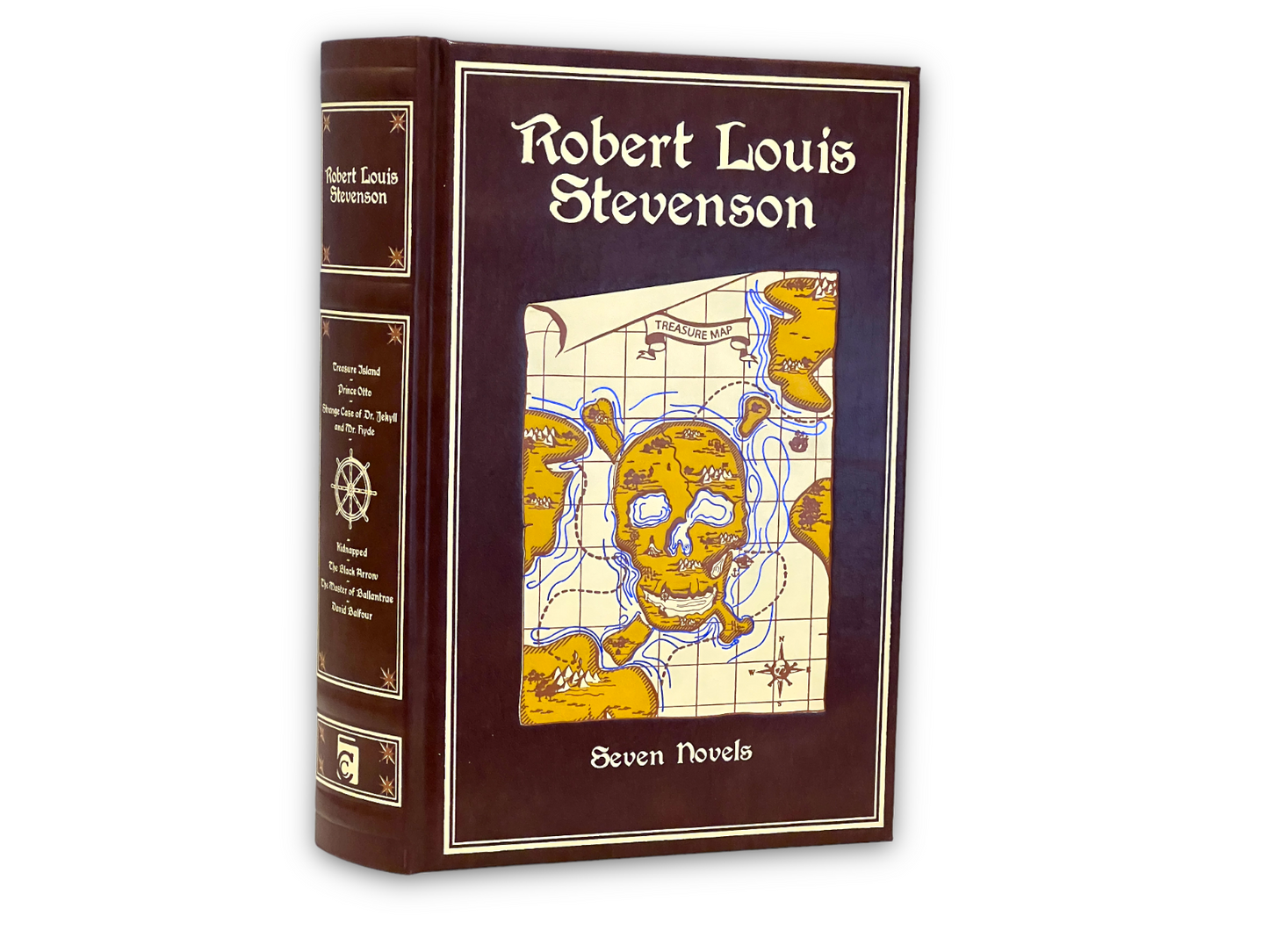 ROBERT LOUIS STEVENSON 7 Novels Treasure Island Kidnapped +5 - Collectible Deluxe Edition - Leather Bound Hardcover - Best Seller - Classic Book